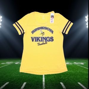 NWT Minnesota Vikings NFL Team Apparel Shirt Junior Teen Sz L 11/13=Women Medium